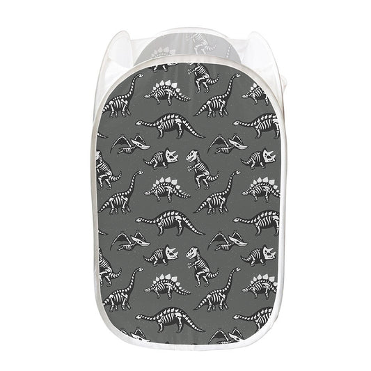 Dinosaur Fossil Pattern Print Mesh Laundry Hamper