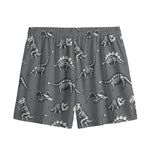 Dinosaur Fossil Pattern Print Mesh Shorts