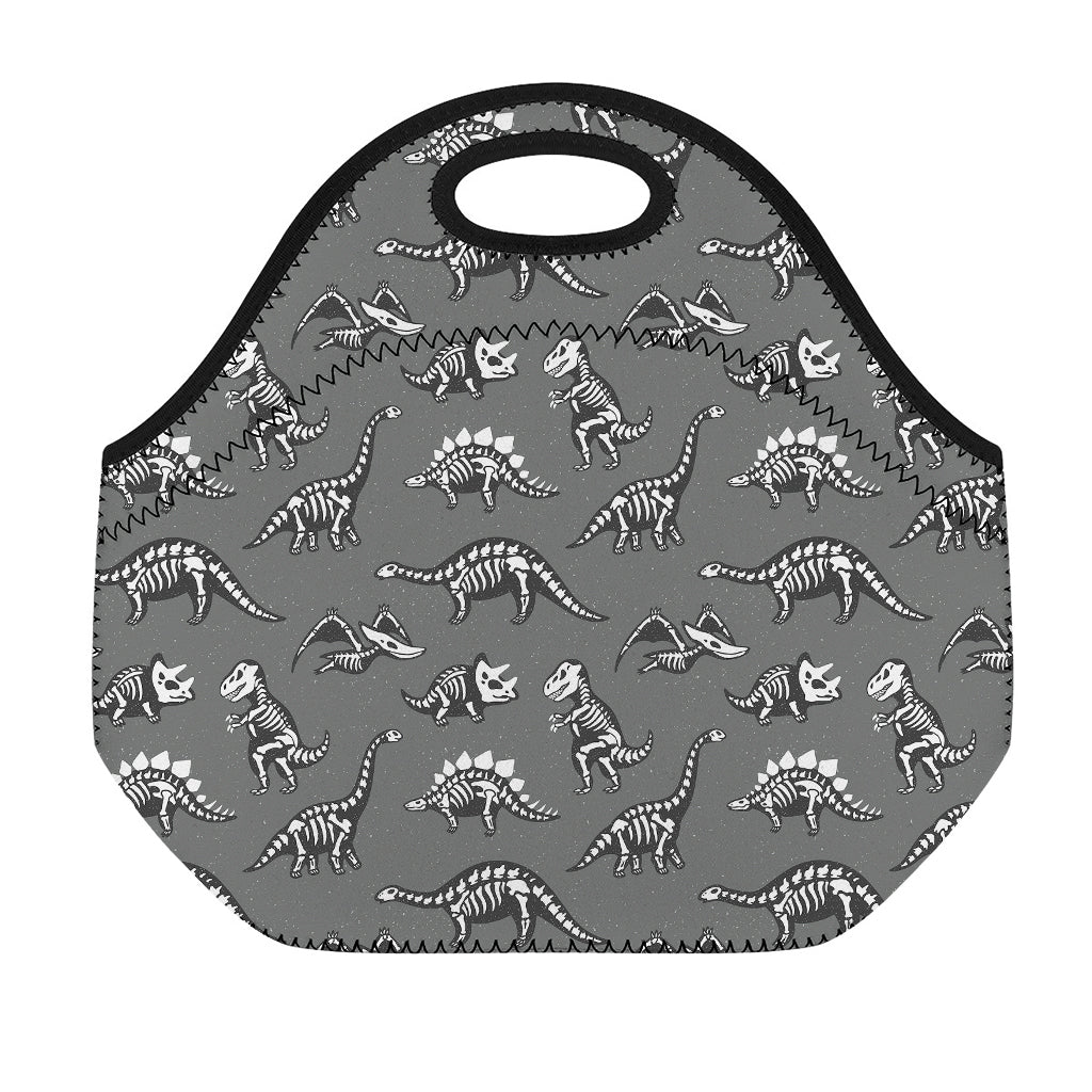 Dinosaur Fossil Pattern Print Neoprene Lunch Bag