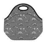 Dinosaur Fossil Pattern Print Neoprene Lunch Bag
