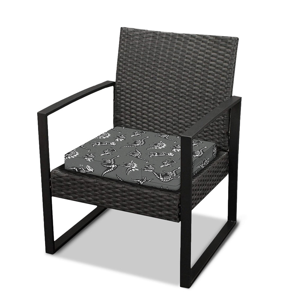 Dinosaur Fossil Pattern Print Outdoor Seat Cushion Cover