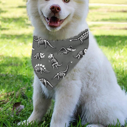 Dinosaur Fossil Pattern Print Over The Collar Dog Bandana