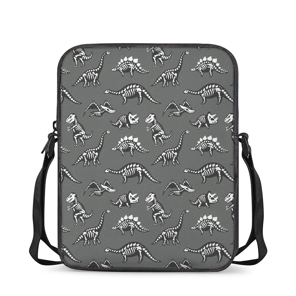 Dinosaur Fossil Pattern Print Rectangular Crossbody Bag