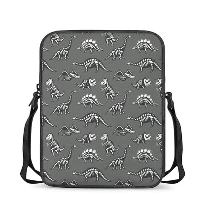 Dinosaur Fossil Pattern Print Rectangular Crossbody Bag