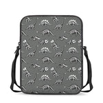 Dinosaur Fossil Pattern Print Rectangular Crossbody Bag