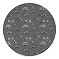Dinosaur Fossil Pattern Print Round Floor Mat