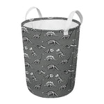 Dinosaur Fossil Pattern Print Round Laundry Basket