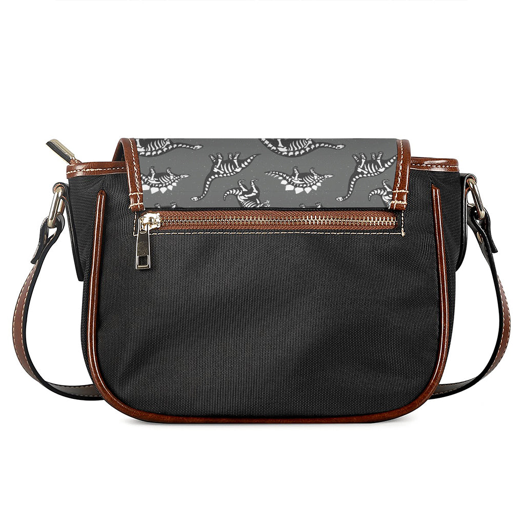 Dinosaur Fossil Pattern Print Saddle Bag