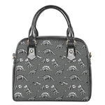 Dinosaur Fossil Pattern Print Shoulder Handbag
