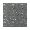 Dinosaur Fossil Pattern Print Silk Bandana