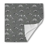 Dinosaur Fossil Pattern Print Silk Bandana