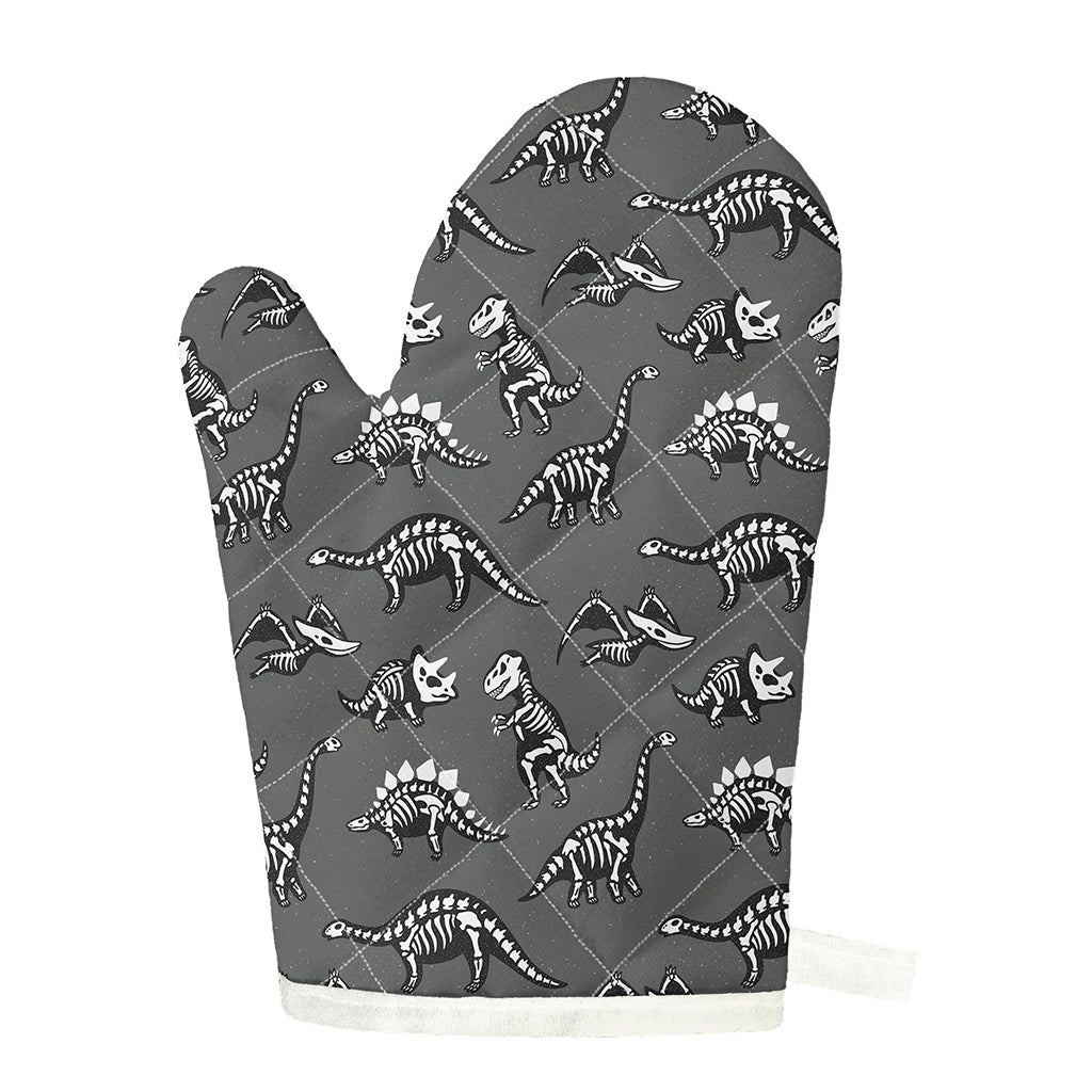 Dinosaur Fossil Pattern Print Single Oven Mitt