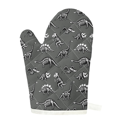 Dinosaur Fossil Pattern Print Single Oven Mitt