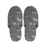 Dinosaur Fossil Pattern Print Slippers