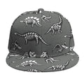 Dinosaur Fossil Pattern Print Snapback Cap