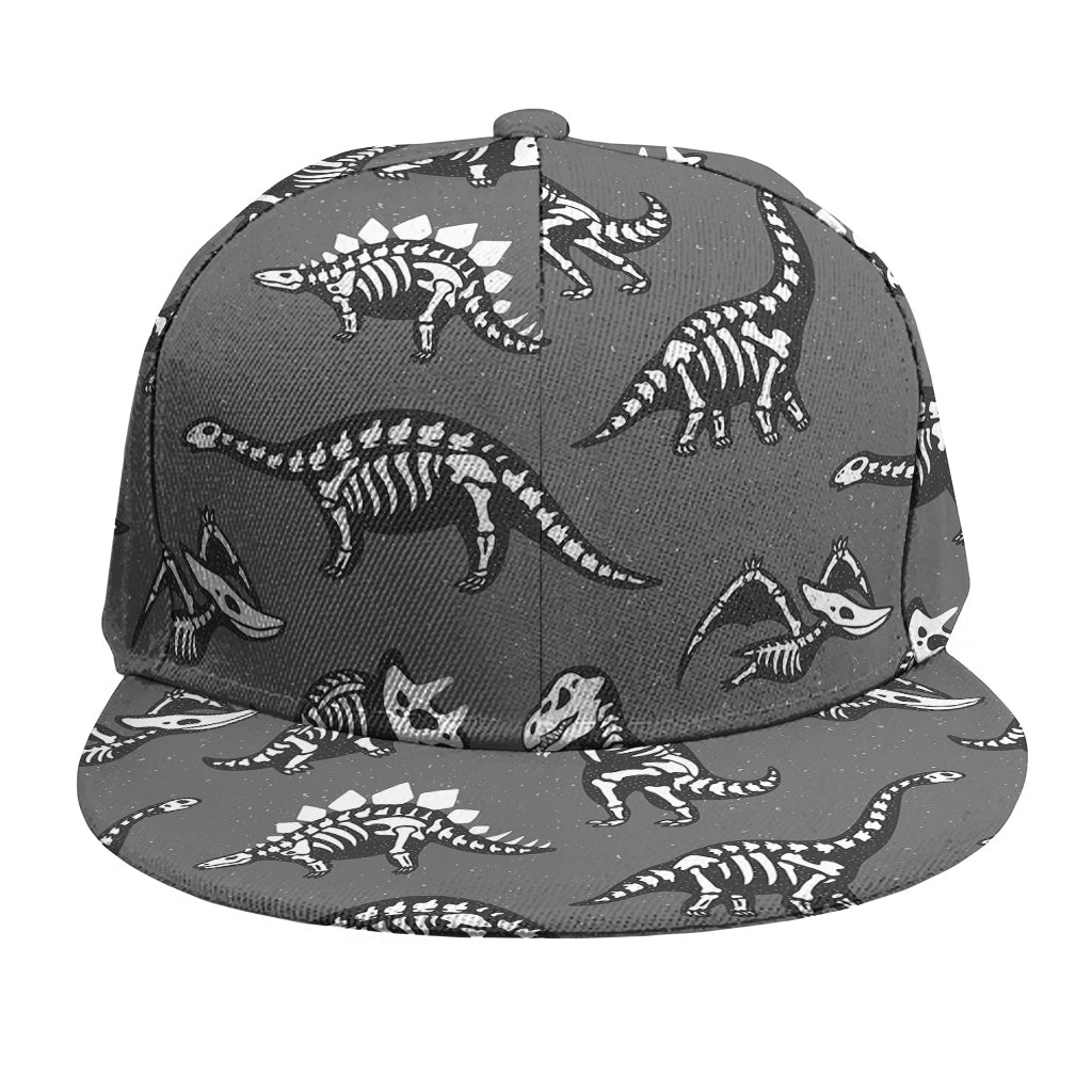 Dinosaur Fossil Pattern Print Snapback Cap