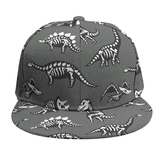Dinosaur Fossil Pattern Print Snapback Cap