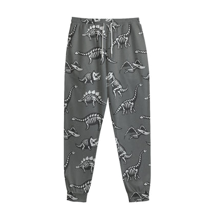 Dinosaur Fossil Pattern Print Sweatpants