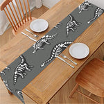 Dinosaur Fossil Pattern Print Table Runner