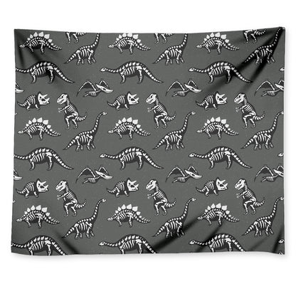 Dinosaur Fossil Pattern Print Tapestry