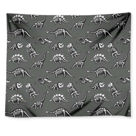 Dinosaur Fossil Pattern Print Tapestry
