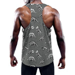 Dinosaur Fossil Pattern Print Training Tank Top