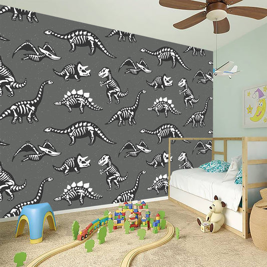 Dinosaur Fossil Pattern Print Wall Sticker