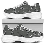Dinosaur Fossil Pattern Print White Chunky Shoes