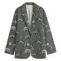 Dinosaur Fossil Pattern Print Women's Blazer