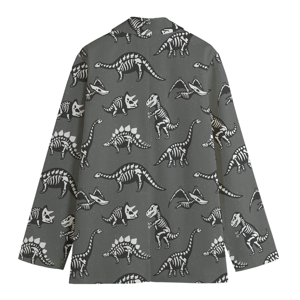 Dinosaur Fossil Pattern Print Women's Blazer