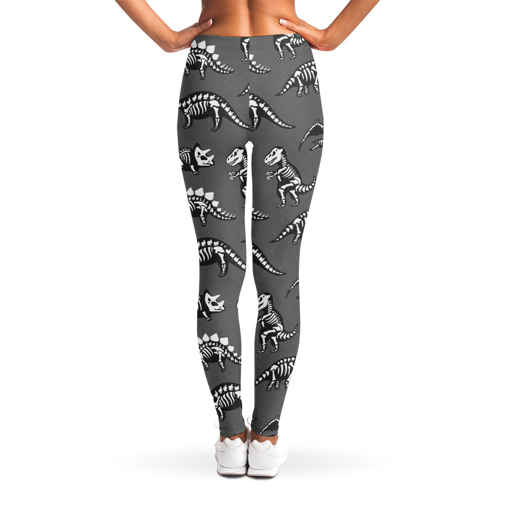 Dinosaur Fossil Pattern Print Women's Leggings