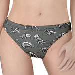 Dinosaur Fossil Pattern Print Women's Thong