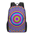 Dizzy Circle Moving Optical Illusion 17 Inch Backpack