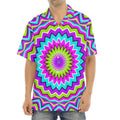 Dizzy Circle Moving Optical Illusion Aloha Shirt