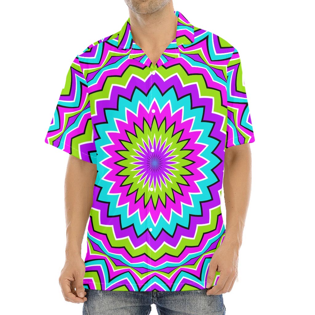 Dizzy Circle Moving Optical Illusion Aloha Shirt