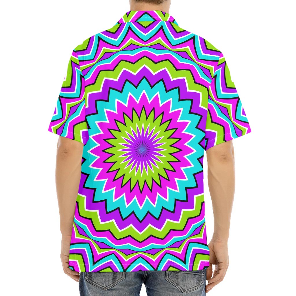 Dizzy Circle Moving Optical Illusion Aloha Shirt
