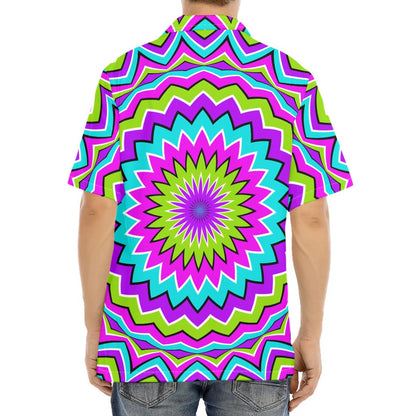 Dizzy Circle Moving Optical Illusion Aloha Shirt