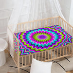 Dizzy Circle Moving Optical Illusion Baby Crib Sheet