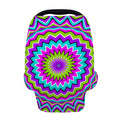 Dizzy Circle Moving Optical Illusion Baby Seat Cover