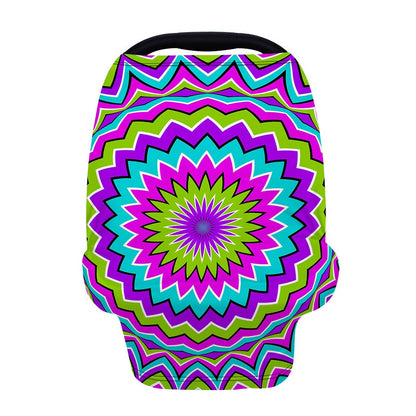 Dizzy Circle Moving Optical Illusion Baby Seat Cover