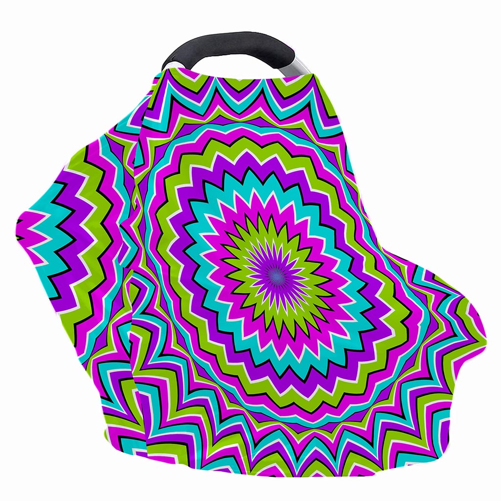 Dizzy Circle Moving Optical Illusion Baby Seat Cover