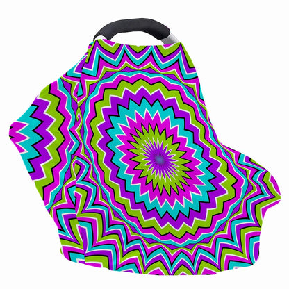 Dizzy Circle Moving Optical Illusion Baby Seat Cover