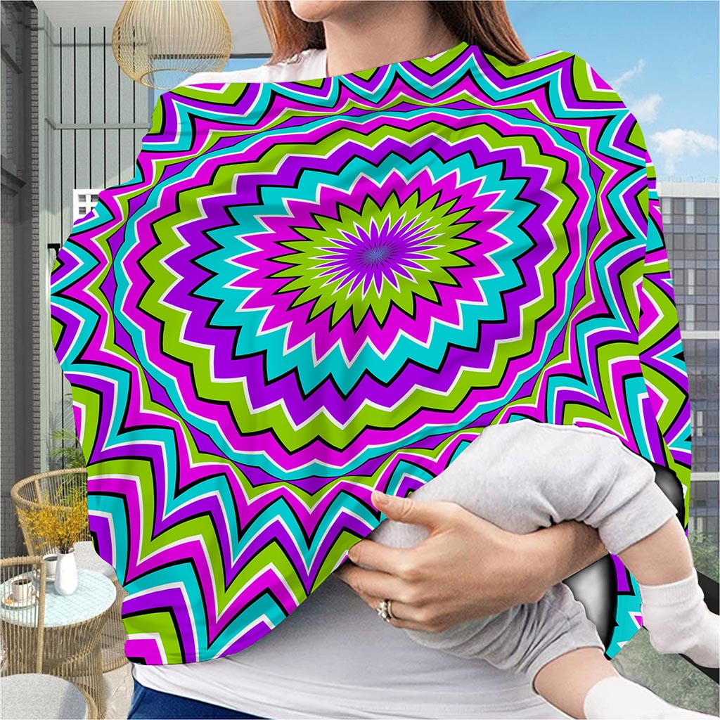 Dizzy Circle Moving Optical Illusion Baby Seat Cover