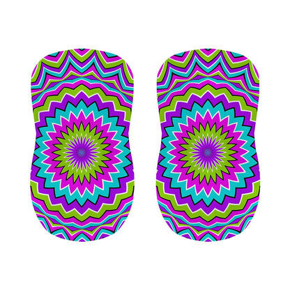 Dizzy Circle Moving Optical Illusion Bar Stool Covers