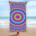 Dizzy Circle Moving Optical Illusion Beach Towel