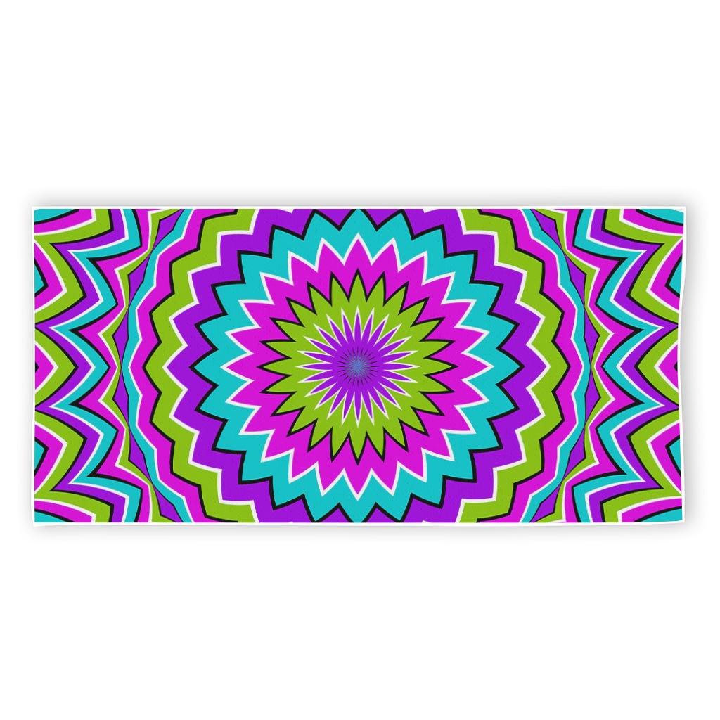 Dizzy Circle Moving Optical Illusion Beach Towel