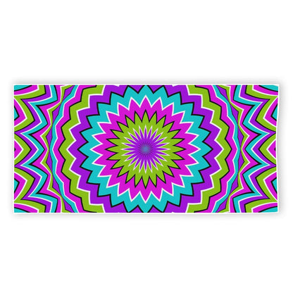 Dizzy Circle Moving Optical Illusion Beach Towel