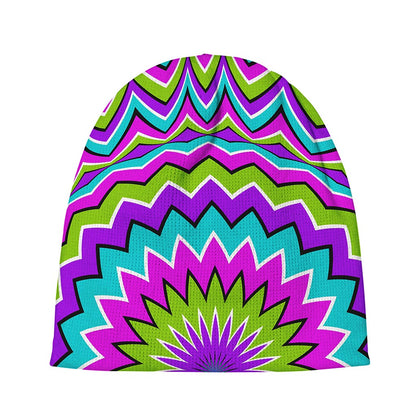 Dizzy Circle Moving Optical Illusion Beanie