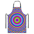 Dizzy Circle Moving Optical Illusion Bib Apron With Pocket