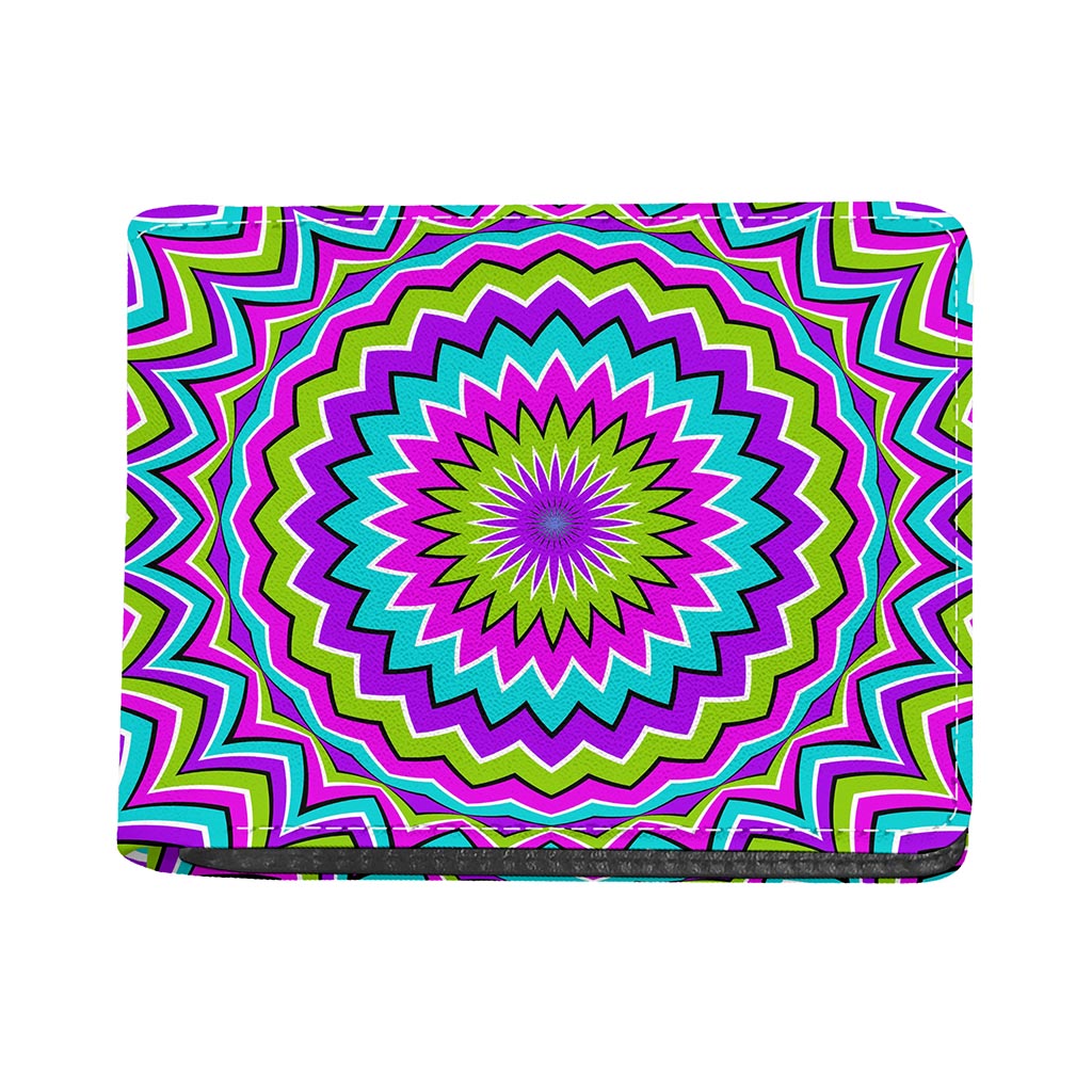 Dizzy Circle Moving Optical Illusion Bifold Wallet
